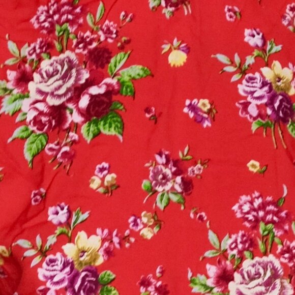 Paris Atelier & Other Stories - Red Floral Print Rayon Sleeveless Blouse Size 6 - Picture 2 of 6